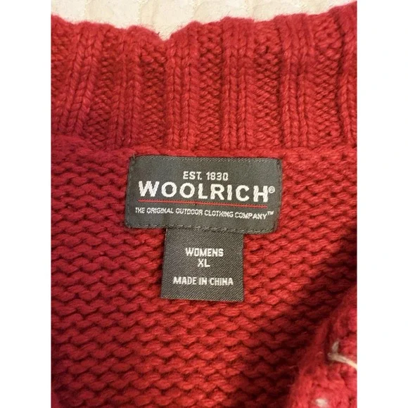 Vintage Woolrich Women's Snowflake Sweater, Red, XL, Angora - Picture 6 of 11
